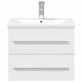 Mueble de baño con lavabo integrado blanco de vidaXL, Tocadores de baño - Ref: Foro24-3278764, Precio: 224,65 €, Descuento: %