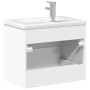 Mueble de baño con lavabo integrado blanco de vidaXL, Tocadores de baño - Ref: Foro24-3278764, Precio: 224,65 €, Descuento: %