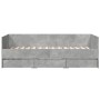 Concrete gray engineered wood lounger with drawers 90x200 cm by vidaXL, Beds and slatted bases - Ref: Foro24-3280821, Price: ...