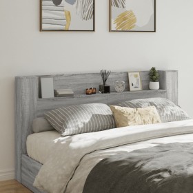 Sonoma gray LED bed headboard 200x16.5x103.5 cm by vidaXL, Headboards and footboards - Ref: Foro24-839271, Price: 121,99 €, D...