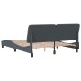 Estructura cama con cabecero terciopelo gris oscuro 160x200 cm de vidaXL, Camas y somieres - Ref: Foro24-3207930, Precio: 218...