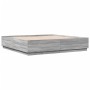 Estructura de cama madera de ingeniería gris Sonoma 180x200 cm de vidaXL, Camas y somieres - Ref: Foro24-3209686, Precio: 160...