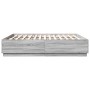 Estructura de cama madera de ingeniería gris Sonoma 180x200 cm de vidaXL, Camas y somieres - Ref: Foro24-3209686, Precio: 160...