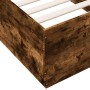 Estructura de cama madera de ingeniería roble ahumado 90x190 cm de vidaXL, Camas y somieres - Ref: Foro24-3209755, Precio: 10...