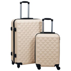 Set of rigid suitcases with wheels 2 pieces ABS gold by vidaXL, Suitcases - Ref: Foro24-92431, Price: 128,85 €, Discount: %