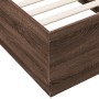 Oak brown engineered wood bed frame 90x190 cm by vidaXL, Beds and slatted bases - Ref: Foro24-3209757, Price: 108,96 €, Disco...