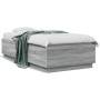 Estructura cama con luces LED madera gris Sonoma 90x190 cm de vidaXL, Camas y somieres - Ref: Foro24-3209665, Precio: 129,35 ...