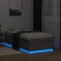 Sonoma gray wood bed frame with LED lights 90x190 cm by vidaXL, Beds and slatted bases - Ref: Foro24-3209665, Price: 129,35 €...