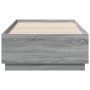 Estructura cama con luces LED madera gris Sonoma 90x190 cm de vidaXL, Camas y somieres - Ref: Foro24-3209665, Precio: 129,35 ...