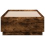 Estructura cama con luces LED madera roble ahumado 75x190 cm de vidaXL, Camas y somieres - Ref: Foro24-3209671, Precio: 120,9...