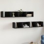 Wall furniture 2 pcs engineered wood black 99x18x16.5cm by vidaXL, Shelves and shelves - Ref: Foro24-840446, Price: 45,86 €, ...