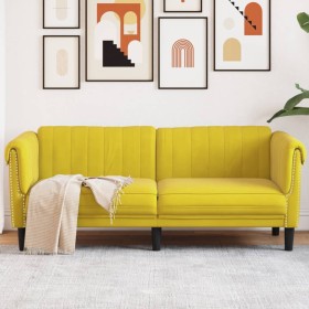 Yellow velvet 2-seater sofa by vidaXL, Sofas - Ref: Foro24-372581, Price: 228,99 €, Discount: %