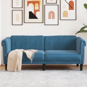 2 seater blue velvet sofa by vidaXL, Sofas - Ref: Foro24-372583, Price: 279,84 €, Discount: %