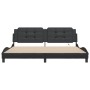 Estructura cama con luces LED cuero sintético negro 200x200 cm de vidaXL, Camas y somieres - Ref: Foro24-3214131, Precio: 216...