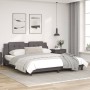 Estructura de cama con luz LED cuero sintético gris 180x200 cm de vidaXL, Camas y somieres - Ref: Foro24-3214127, Precio: 228...