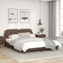 Bed frame with LED lights brown PE leather 160x200 cm by vidaXL, Beds and slatted bases - Ref: Foro24-3214119, Price: 221,82 ...