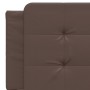 Bed frame with LED lights brown PE leather 160x200 cm by vidaXL, Beds and slatted bases - Ref: Foro24-3214119, Price: 221,82 ...