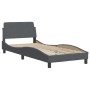 Estructura de cama con cabecero terciopelo gris oscuro 90x190cm de vidaXL, Camas y somieres - Ref: Foro24-3207894, Precio: 14...