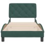 Estructura cama con cabecero terciopelo verde oscuro 90x190 cm de vidaXL, Camas y somieres - Ref: Foro24-3207896, Precio: 167...