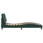 Estructura cama con cabecero terciopelo verde oscuro 90x190 cm de vidaXL, Camas y somieres - Ref: Foro24-3207896, Precio: 167...