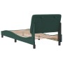 Estructura cama con cabecero terciopelo verde oscuro 90x190 cm de vidaXL, Camas y somieres - Ref: Foro24-3207896, Precio: 167...