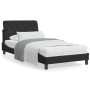 Bed frame with black velvet headboard 100x200 cm by vidaXL, Beds and slatted bases - Ref: Foro24-3207907, Price: 144,23 €, Di...