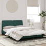 Dark green velvet bed frame with headboard 140x200 cm by vidaXL, Beds and slatted bases - Ref: Foro24-3207926, Price: 225,99 ...