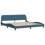 Estructura de cama con cabecero terciopelo azul 200x200 cm de vidaXL, Camas y somieres - Ref: Foro24-3207945, Precio: 237,41 ...