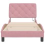 Pink velvet bed frame with LED lights 80x200 cm by vidaXL, Beds and slatted bases - Ref: Foro24-3213824, Price: 186,09 €, Dis...