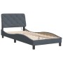 Estructura cama con luces LED terciopelo gris oscuro 90x190 cm de vidaXL, Camas y somieres - Ref: Foro24-3213826, Precio: 154...