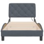 Dark gray velvet bed frame with LED lights 90x190 cm by vidaXL, Beds and slatted bases - Ref: Foro24-3213826, Price: 154,40 €...