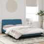 Blue velvet bed frame with LED lights 140x190 cm by vidaXL, Beds and slatted bases - Ref: Foro24-3213853, Price: 226,79 €, Di...