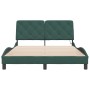 Dark green velvet bed frame with lights 140x200 cm by vidaXL, Beds and slatted bases - Ref: Foro24-3213858, Price: 230,28 €, ...