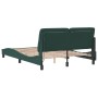 Estructura de cama con luces terciopelo verde oscuro 140x200 cm de vidaXL, Camas y somieres - Ref: Foro24-3213858, Precio: 23...