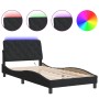 Black velvet bed frame with LED lights 100x200 cm by vidaXL, Beds and slatted bases - Ref: Foro24-3213839, Price: 152,84 €, D...