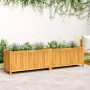 Jardinera con forro madera maciza de acacia 199x38,5x50 cm de vidaXL, Maceteros y jardineras - Ref: Foro24-366443, Precio: 18...