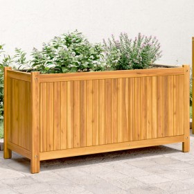 Planter with solid acacia wood lining 99.5x38x50 cm by vidaXL, Pots and planters - Ref: Foro24-366441, Price: 99,99 €, Discou...