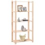 5-level shelf, 2 units, solid pine wood, 250 kg by vidaXL, Industrial shelving - Ref: Foro24-3051113, Price: 159,01 €, Discou...