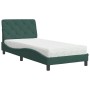 Cama con colchón terciopelo verde oscuro 90x200 cm de vidaXL, Camas y somieres - Ref: Foro24-3208637, Precio: 294,99 €, Descu...