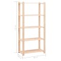 5-level shelf, 2 units, solid pine wood, 250 kg by vidaXL, Industrial shelving - Ref: Foro24-3051113, Price: 159,01 €, Discou...