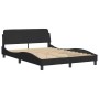 Cama con colchón terciopelo negro 140x190 cm de vidaXL, Camas y somieres - Ref: Foro24-3208654, Precio: 375,03 €, Descuento: %