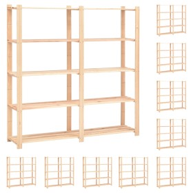 Shelving 5 levels 10 units solid pine wood 500 kg by vidaXL, Industrial shelving - Ref: Foro24-3051112, Price: 1,00 €, Discou...