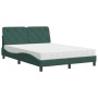 Cama con colchón terciopelo verde oscuro 140x200 cm de vidaXL, Camas y somieres - Ref: Foro24-3208661, Precio: 457,21 €, Desc...