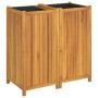 Planter with solid acacia wood lining 100x50x100 cm by vidaXL, Pots and planters - Ref: Foro24-366448, Price: 196,89 €, Disco...