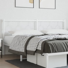 White metal headboard 200 cm by vidaXL, Headboards and footboards - Ref: Foro24-376313, Price: 48,34 €, Discount: %