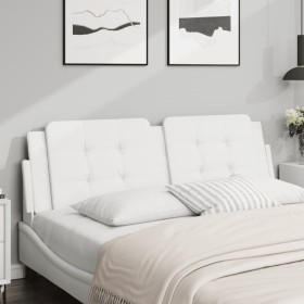 White synthetic leather padded bed headboard 160 cm by vidaXL, Headboards and footboards - Ref: Foro24-374867, Price: 42,06 €...