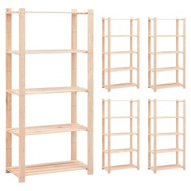 Shelving 5 levels 5 units solid pine wood 250 kg by vidaXL, Industrial shelving - Ref: Foro24-3051115, Price: 387,56 €, Disco...