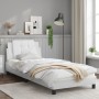 Bed frame with LED lights white synthetic leather 80x200 cm by vidaXL, Beds and slatted bases - Ref: Foro24-3214069, Price: 1...