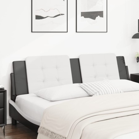 Black white synthetic leather padded bed headboard 180 cm by vidaXL, Headboards and footboards - Ref: Foro24-374878, Price: 4...