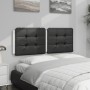 Padded headboard synthetic leather black white 140 cm by vidaXL, Headboards and footboards - Ref: Foro24-374865, Price: 41,59...